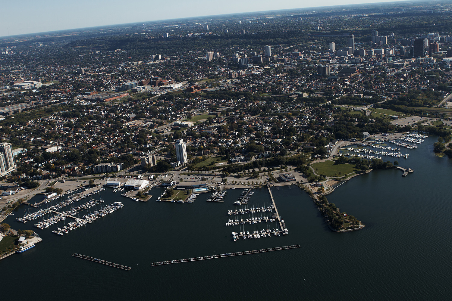 Aerial of Hamilton waterfront